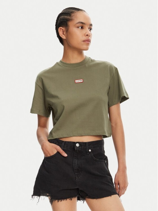Hunter T-Shirt Abby HARW0059251 Khaki Boxy Fit