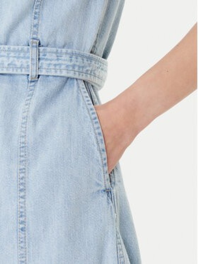 Tommy Jeans Sukienka jeansowa DW0DW21168 Niebieski Regular Fit
