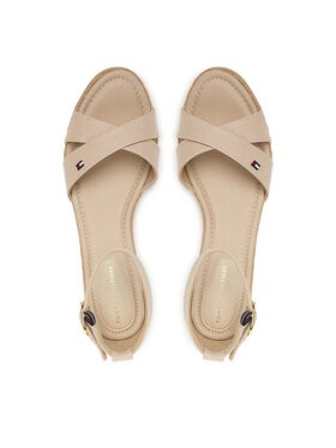 Tommy Hilfiger Espadryle Mid Wedge Espad X Cross FW0FW09332 Beżowy