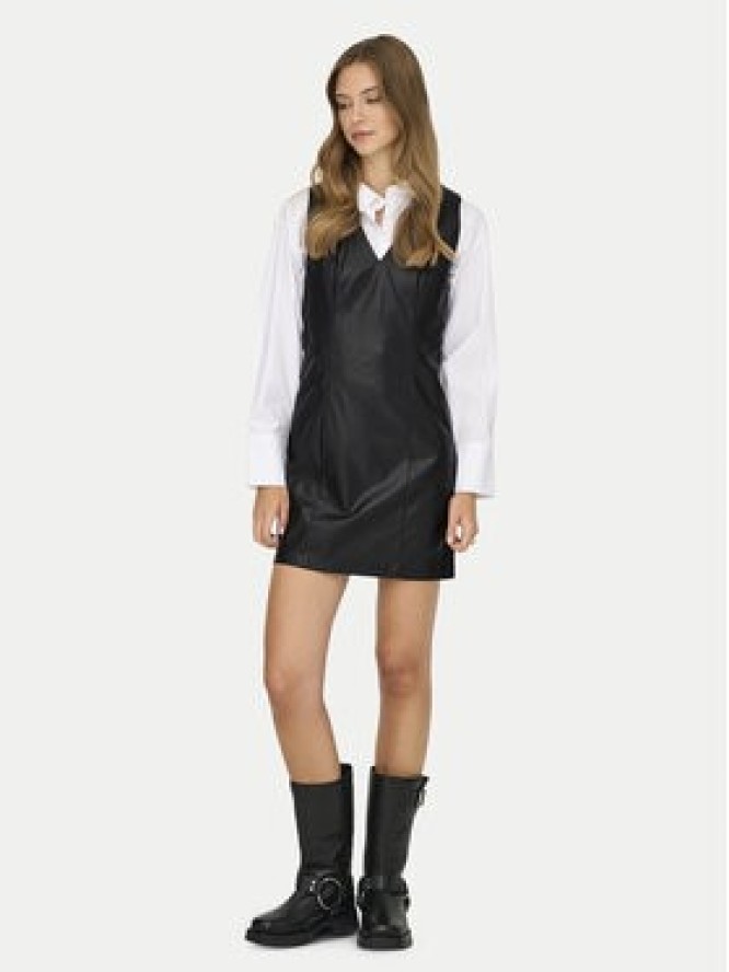 ONLY Sukienka z imitacji skóry Nelly 15360558 Czarny Slim Fit
