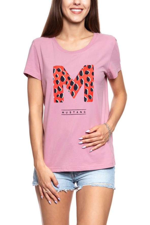 MUSTANG T SHIRT DAMSKI Alina C Print Lilas 1009028 8148