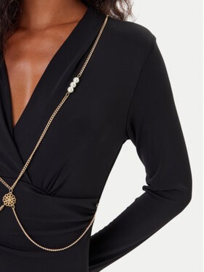 Rinascimento Sukienka koktajlowa CFC0020146002 Czarny Slim Fit