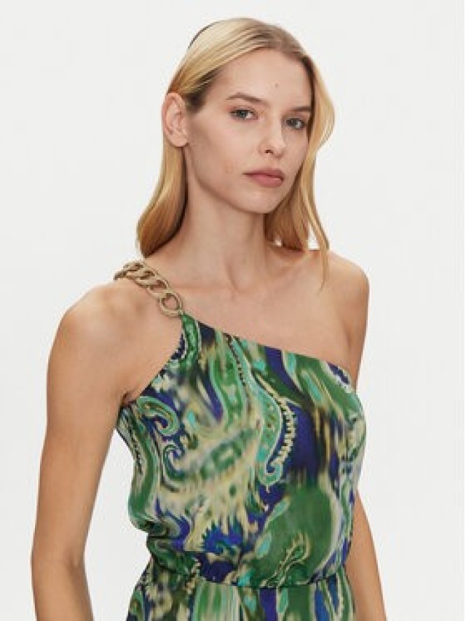 Simona Corsellini Sukienka koktajlowa P25CPAB03301 Zielony Regular Fit