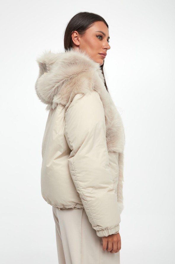 Kurtka damska dwustronna z futrem PESERICO