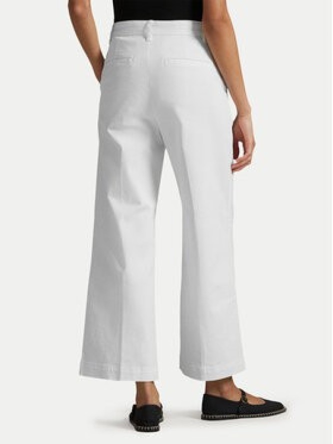 Polo Ralph Lauren Spodnie materiałowe 211873988002 Écru Wide Leg