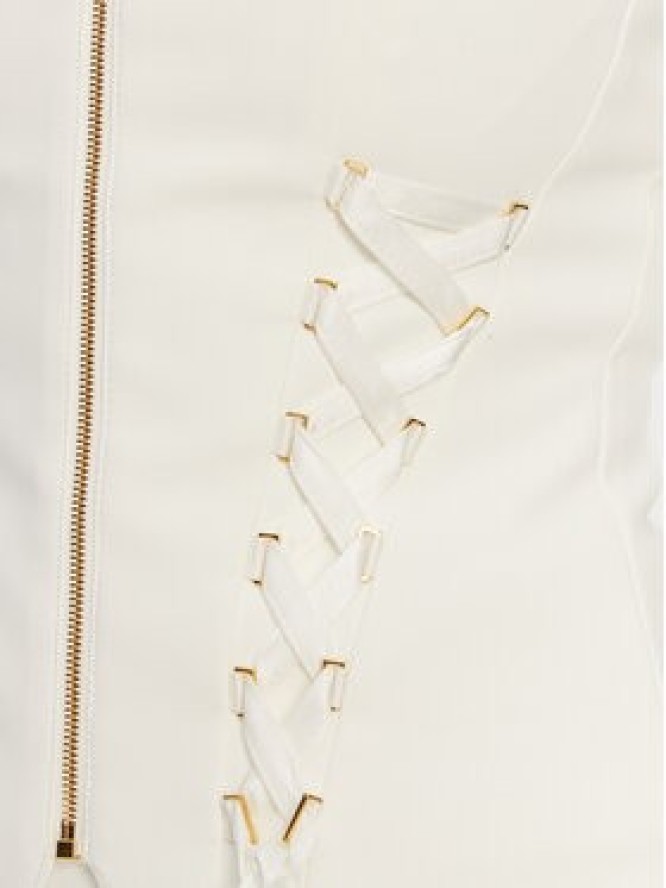 Elisabetta Franchi Marynarka GI-135-51E2 Biały Regular Fit