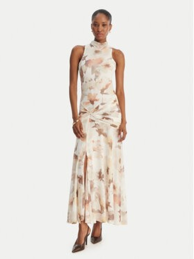 Bardot Sukienka wieczorowa Leanna 60373DB1 Écru Slim Fit