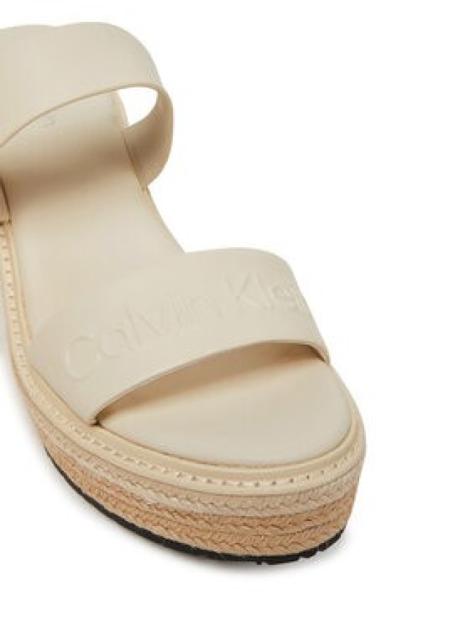 Calvin Klein Espadryle Wedge Sandal 50 - He HW0HW02375 Écru