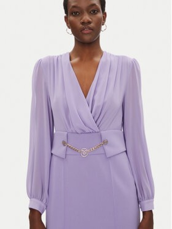 Rinascimento Sukienka koktajlowa CFC0123289003 Fioletowy Regular Fit