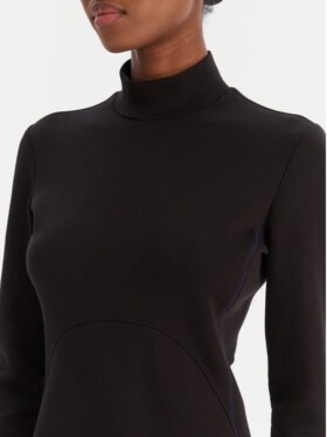 Calvin Klein Jeans Sukienka codzienna Ls Scuba Fit And Flare LV044D222G Czarny Regular Fit