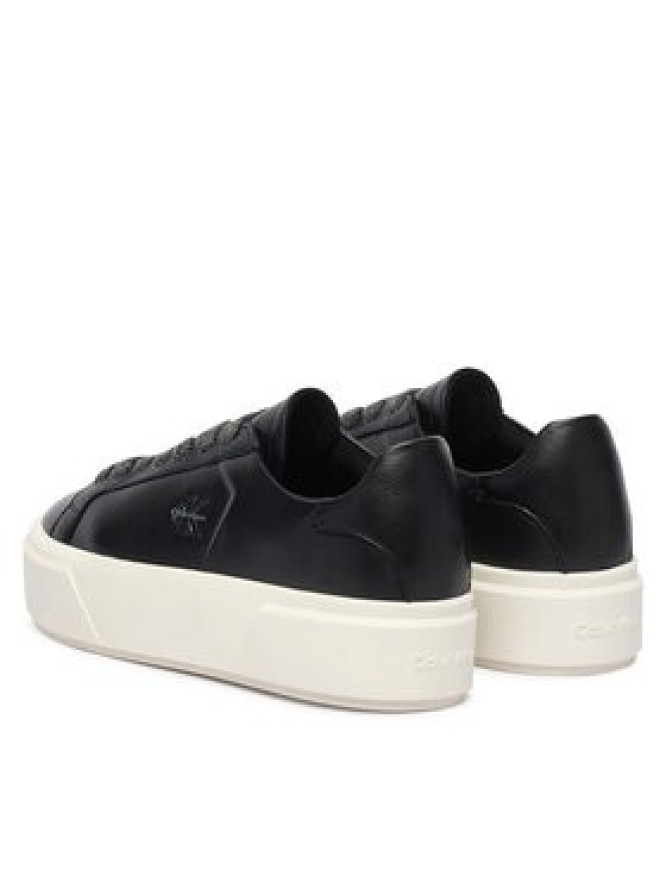 Calvin Klein Sneakersy Flatform Laceup Lth Wl HW0HW03229 Czarny