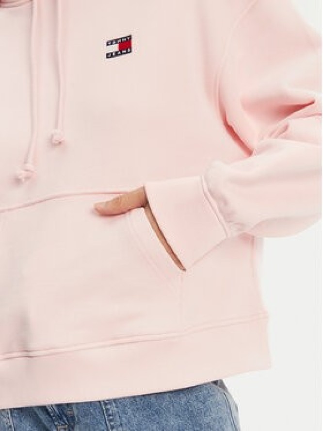 Tommy Jeans Bluza Badge DW0DW19414 Różowy Boxy Fit