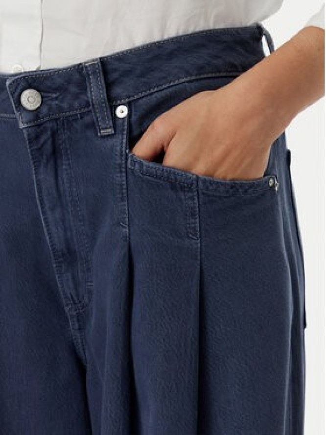 BOSS Jeansy Slouchy 50552533 Granatowy Wide Leg