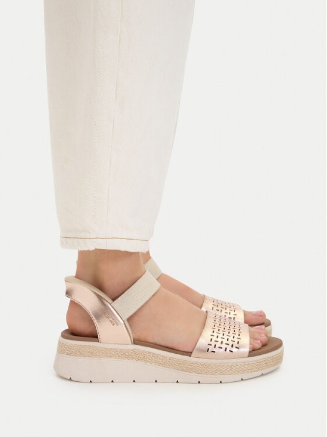 Skechers Sandały Bobs Sun Ray 114415/RSGD Złoty