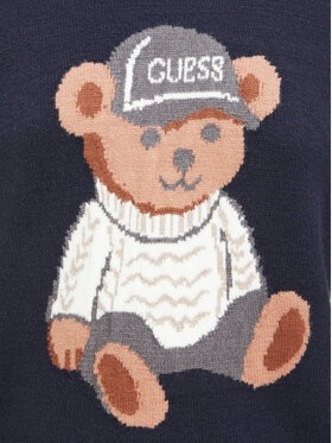 Guess Sweter W6BR84 Z1927 Granatowy Regular Fit