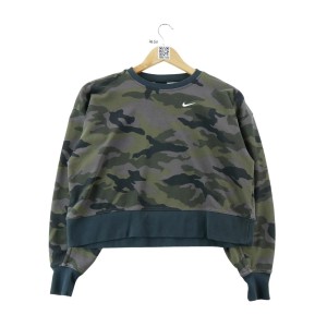 Second life - Bluza damska Nike Rebel Cropped Camo zielona - Jak nowy
