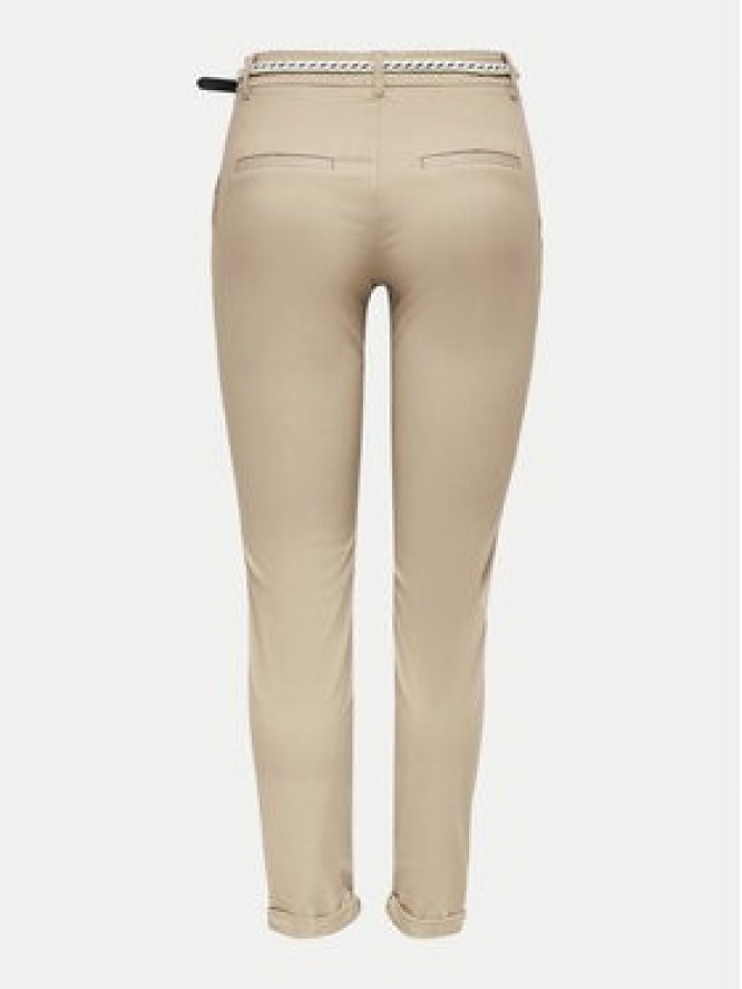 ONLY Spodnie materiałowe 15218519 Beżowy Regular Fit