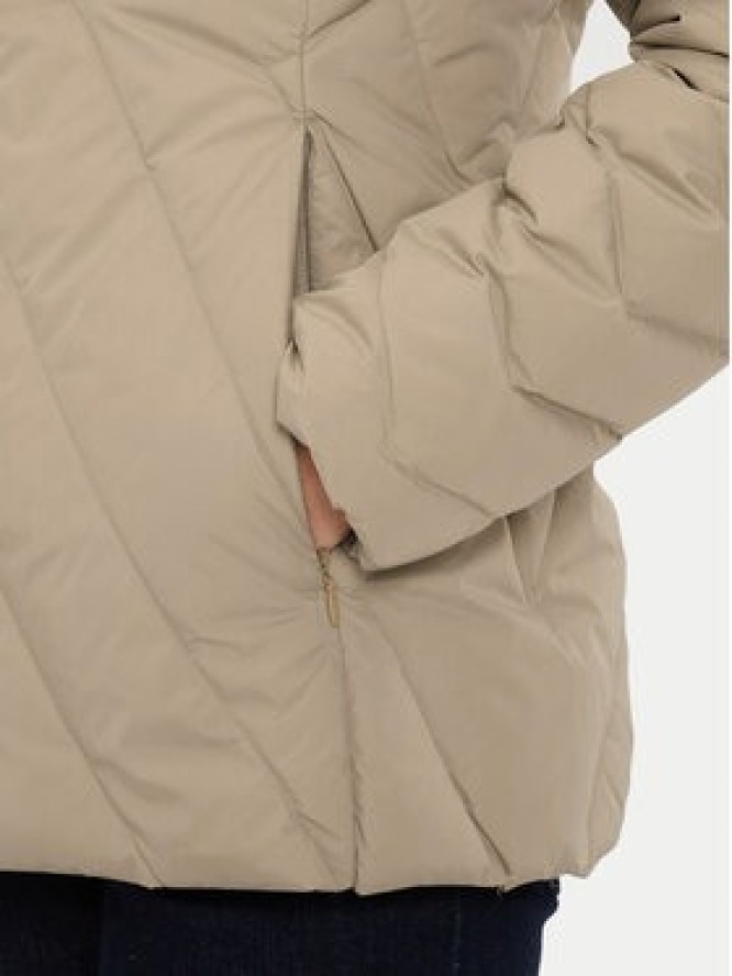 Tommy Hilfiger Kurtka puchowa Chevron WW0WW42623 Beżowy Regular Fit