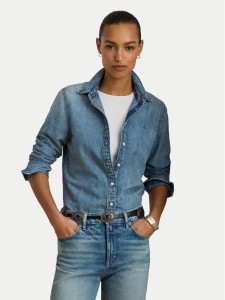 LAUREN RALPH LAUREN Koszula jeansowa 200P08166001 Niebieski Straight Fit