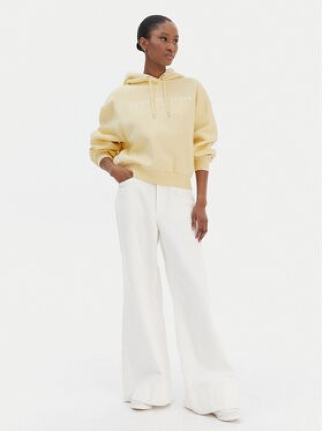 Tommy Hilfiger Bluza Corp Logo WW0WW47832 Żółty Regular Fit