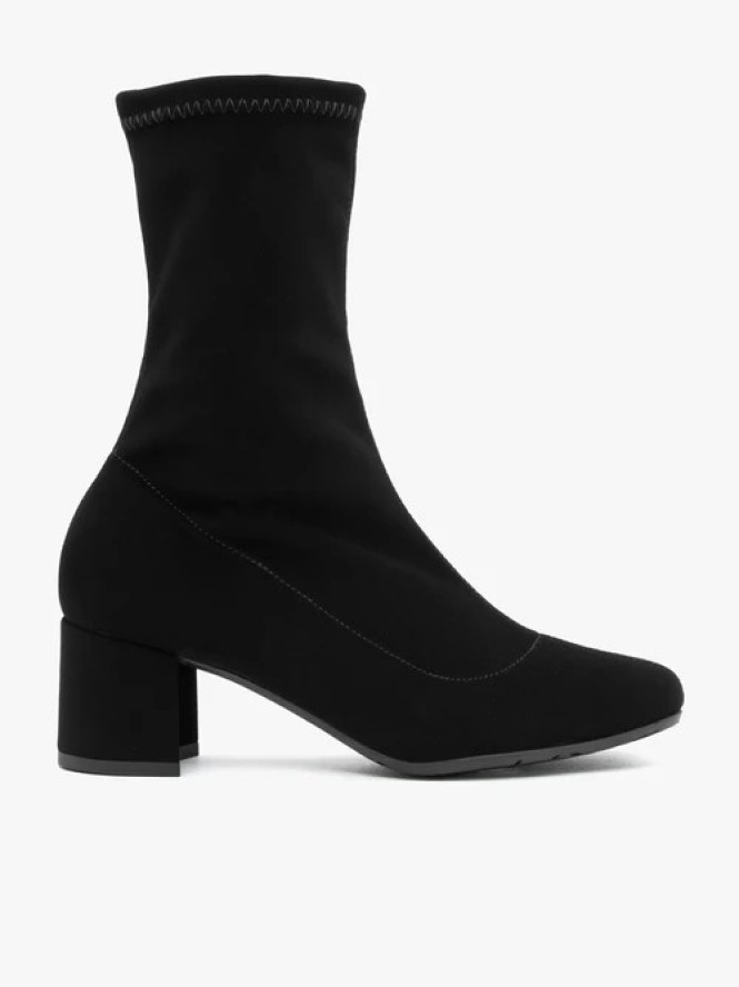 Czarne botki skarpetowe z elastyczną cholewką