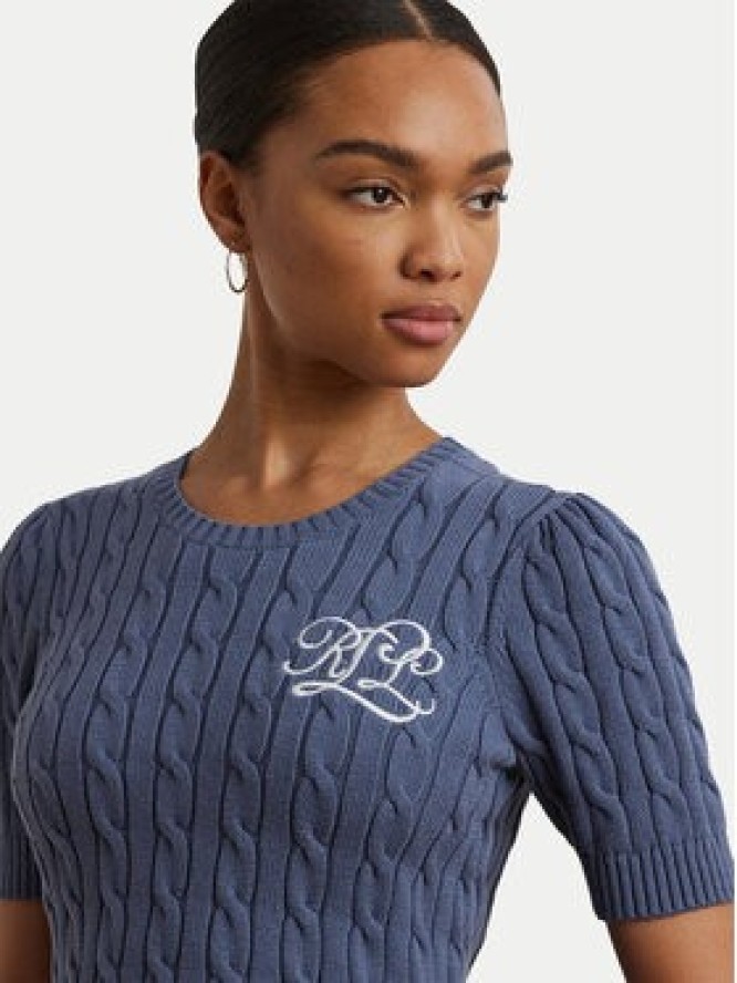 LAUREN RALPH LAUREN Sweter 200976989001 Niebieski Slim Fit