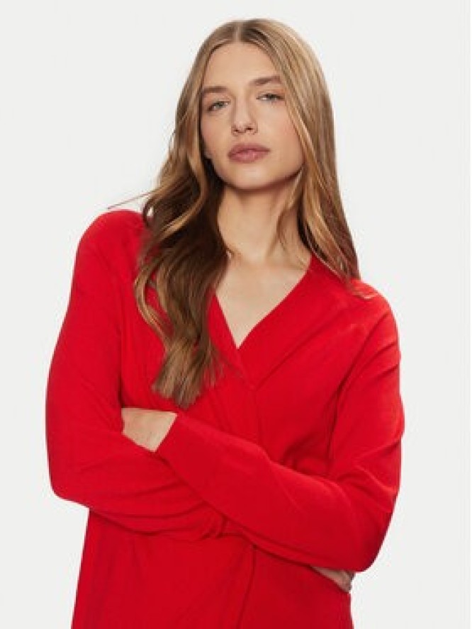 Pieces Kardigan Natalie 17156644 Czerwony Loose Fit