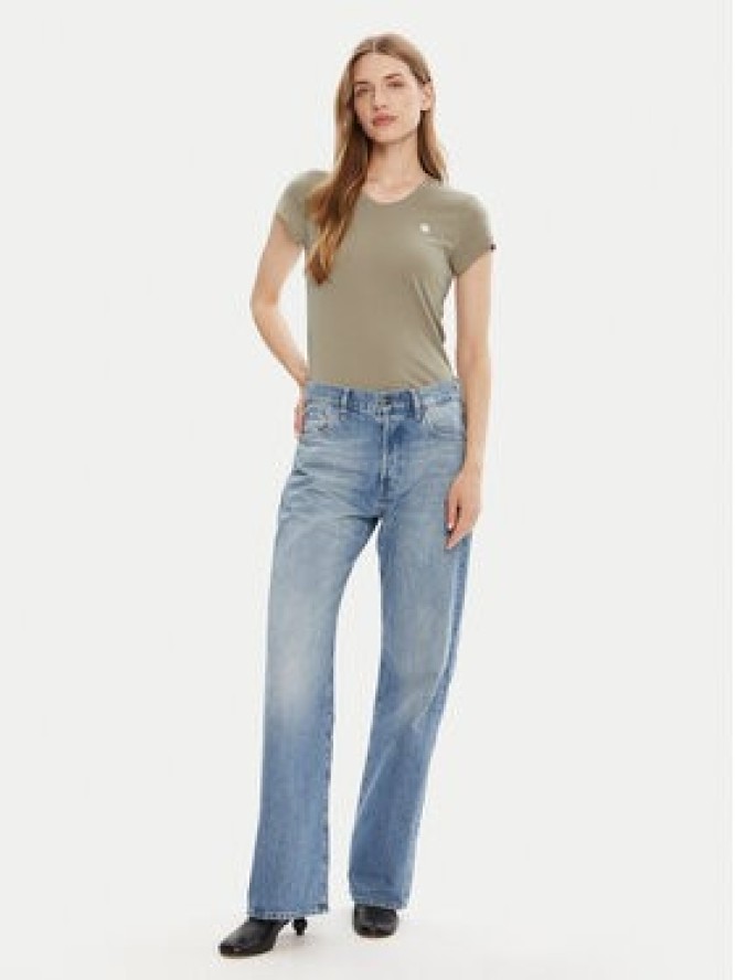 G-Star Raw T-Shirt Eyben D24533-4107 Zielony Slim Fit