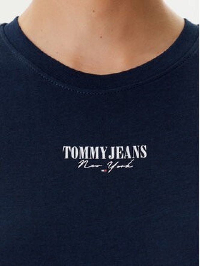 Tommy Jeans T-Shirt Essential DW0DW20913 Granatowy Slim Fit