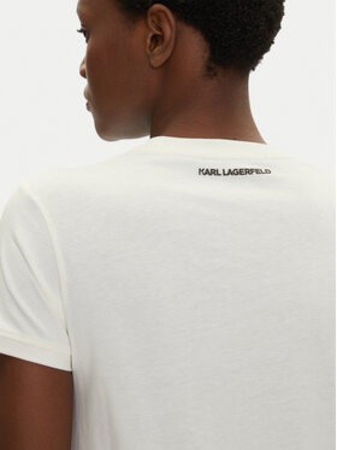 KARL LAGERFELD T-Shirt A2W17112 Écru Regular Fit
