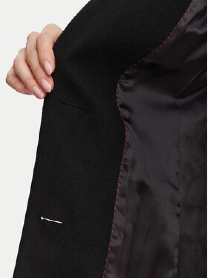 HUGO Płaszcz wełniany Mojeni 50569838 Czarny Relaxed Fit