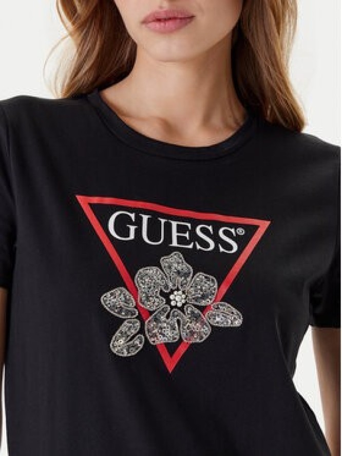 Guess T-Shirt W5YI38 I3Z14 Czarny Regular Fit