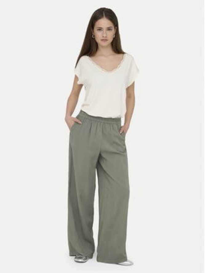 ONLY Spodnie materiałowe Aris 15337956 Zielony Straight Fit