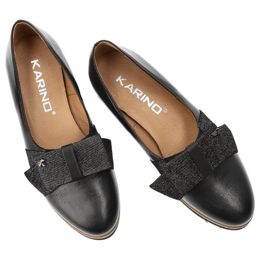 Czarne Półbuty Karino Wygodne Buty Damskie