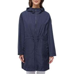Kurtka GEOX W BULMYA LONG PARKA Niebieski