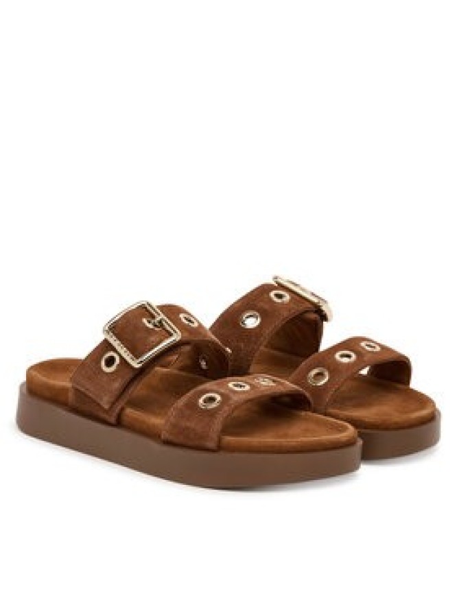 Inuikii Klapki Tilda Buckle 1004.003.0631 Brązowy ciemny