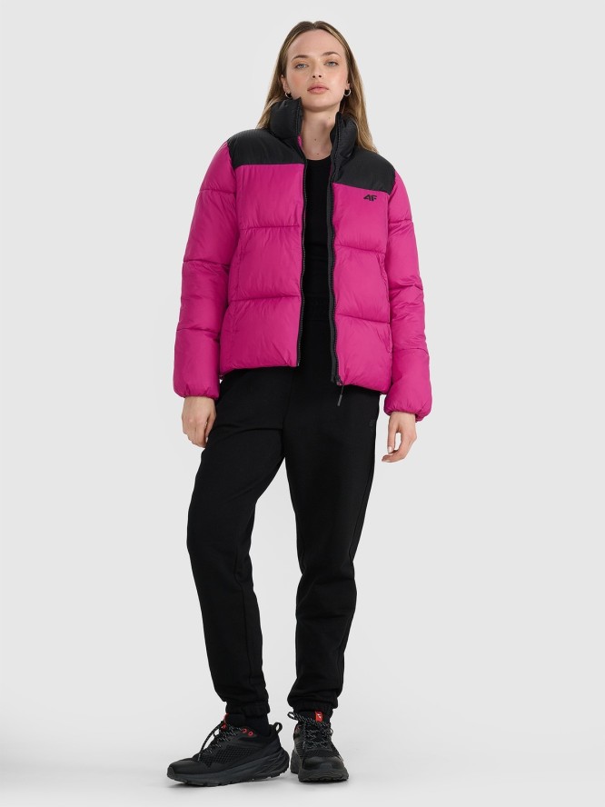 4F Kurtka puchowa z wypełnieniem syntetycznym damska - różowa XS