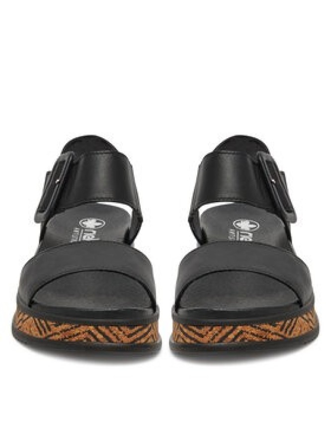 Rieker Sandały W0800-00 Czarny