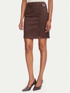 Rinascimento Spódnica mini CFC0130583003 Brązowy ciemny Slim Fit