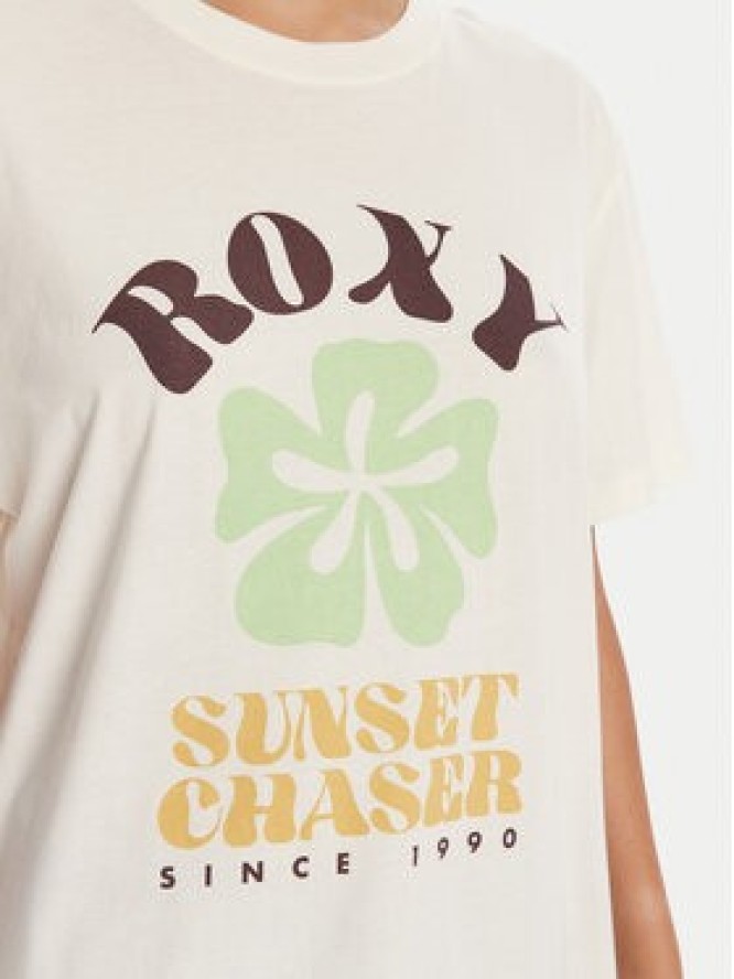 Roxy T-Shirt Hangloose Poster ERJZT06018 Écru Regular Fit