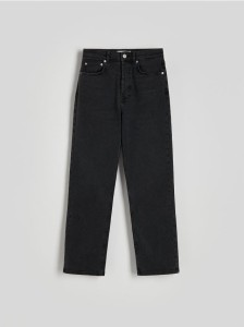 Jeansy straight - czarny