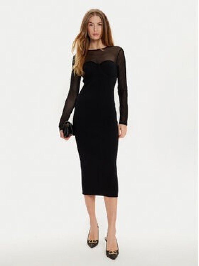TWINSET Sukienka koktajlowa 242AT3040 Czarny Slim Fit