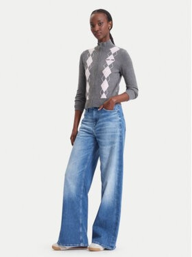 Guess Jeans Kardigan W6BR10 Z1253 Szary Regular Fit