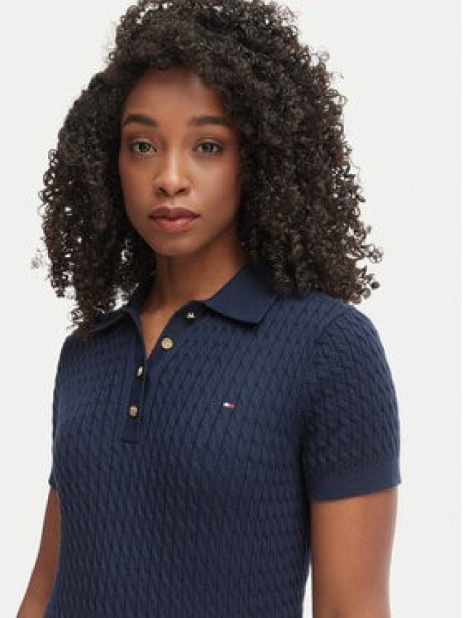 Tommy Hilfiger Polo WW0WW41474 Granatowy Regular Fit