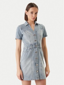 Morgan Sukienka jeansowa 241-ROGLA Błękitny Regular Fit