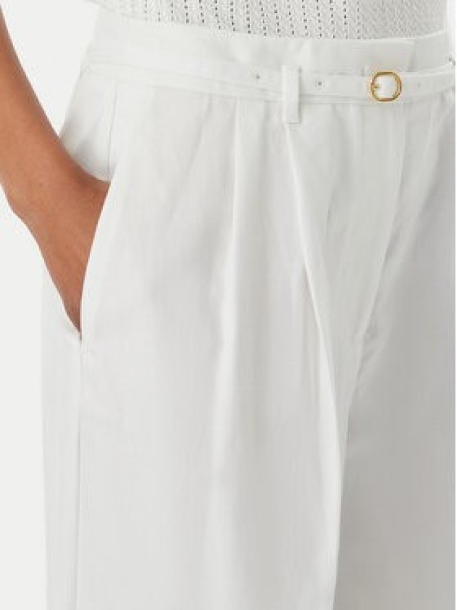 Tommy Hilfiger Spodnie materiałowe WW0WW48884 Biały Wide Leg