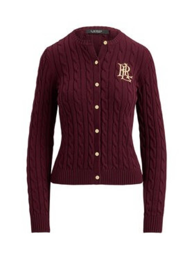 LAUREN RALPH LAUREN Kardigan 200932225014 Bordowy Regular Fit