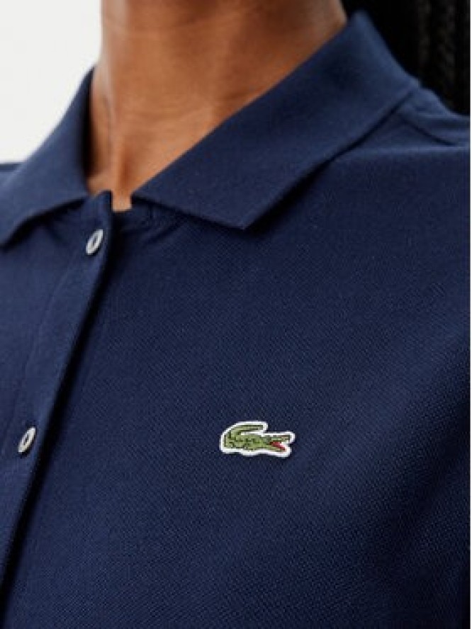 Lacoste Sukienka koszulowa EF9621 Granatowy Regular Fit