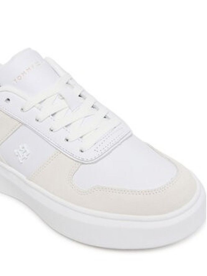 Tommy Hilfiger Sneakersy Fashion Court Mix FW0FW08632 Biały