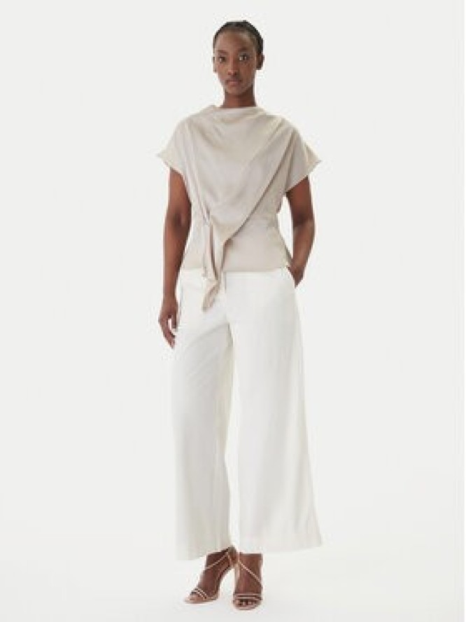 BOSS Spodnie materiałowe C_Tahilone1 50561636 Beżowy Wide Leg